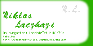 miklos laczhazi business card